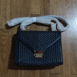 Whitney Large Studded Leather Convertible bag